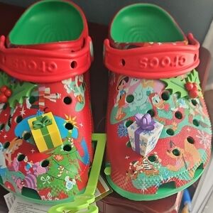 Unisex CROCS Red and Green Holiday Crocs